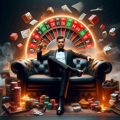 Panel kontrol permainan yang menampilkan saldo dan tingkat kesulitan